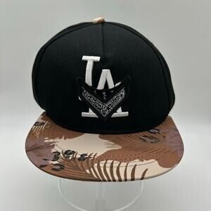 LA Crimes Baseball Cap OS‎ Black Los Angeles Snapback Adjustable Hip Hop Hat NEW